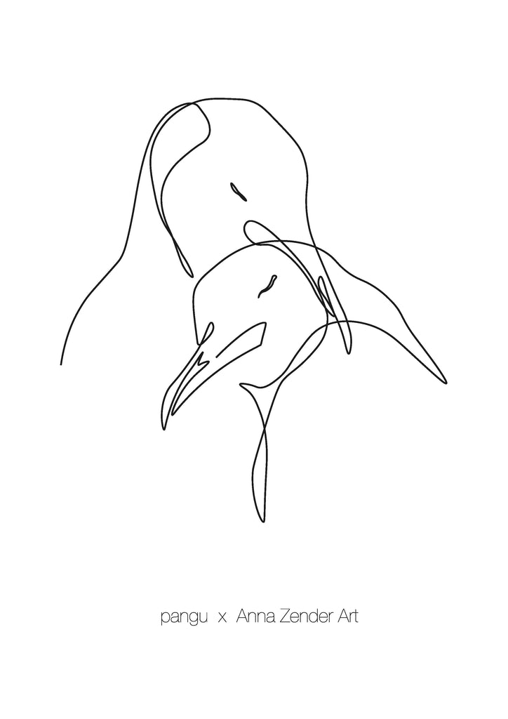 Pinguin Fineline Kunstdruck limitiert