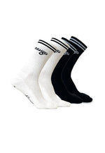 Classic pangu Retro Socks Organic Cotton Set Black-White